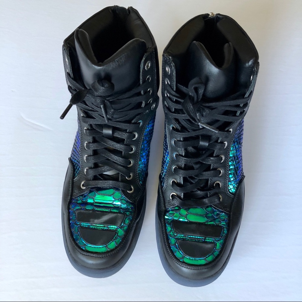 Alejandro Ingelmo Snake embossed iridescent shoes